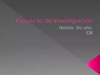 Proyecto de investigación