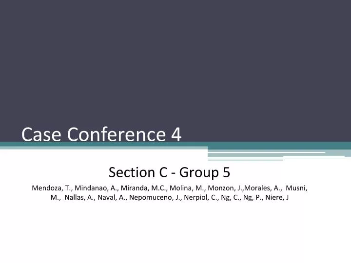 case conference 4