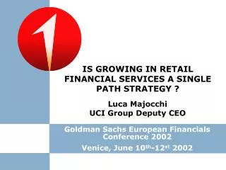 Luca Majocchi UCI Group Deputy CEO
