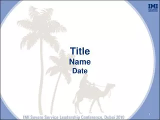 title name date