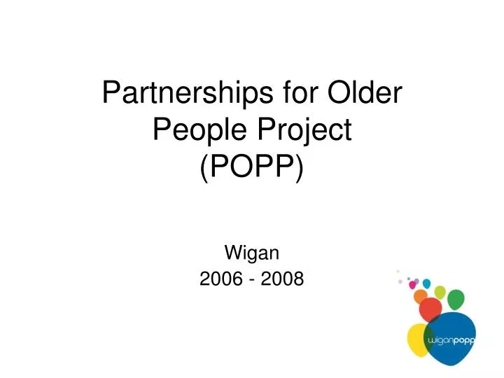 partnerships for older people project popp