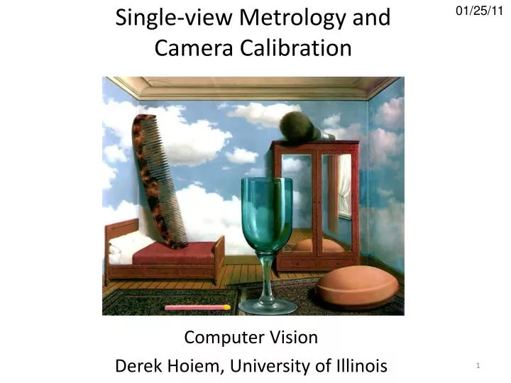 single view metrology and camera calibration