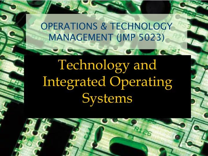 operations technology management jmp 5023