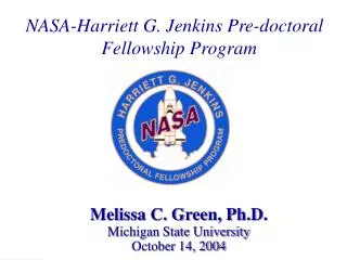 NASA-Harriett G. Jenkins Pre-doctoral Fellowship Program