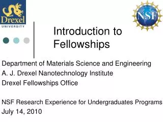 Introduction to Fellowships