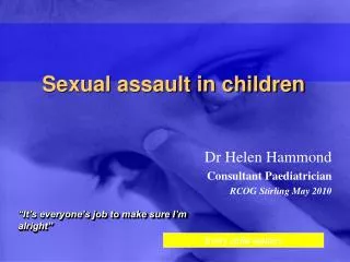 Sexual assault in children