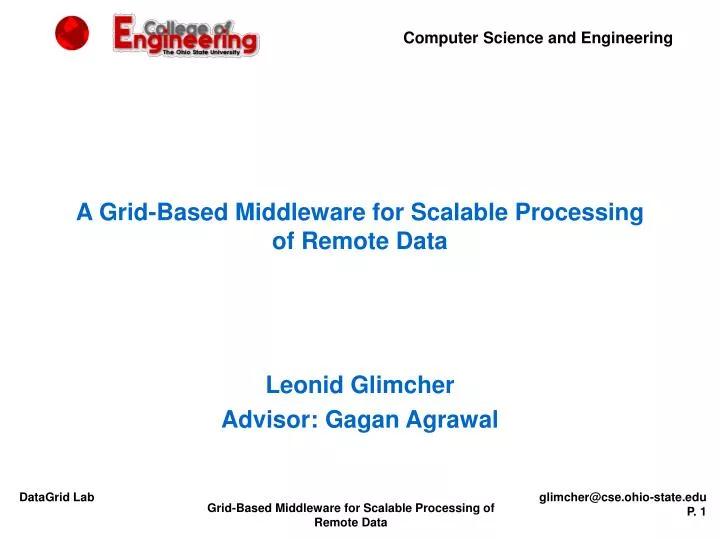 a grid based middleware for scalable processing of remote data
