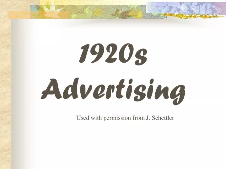 1920s advertising