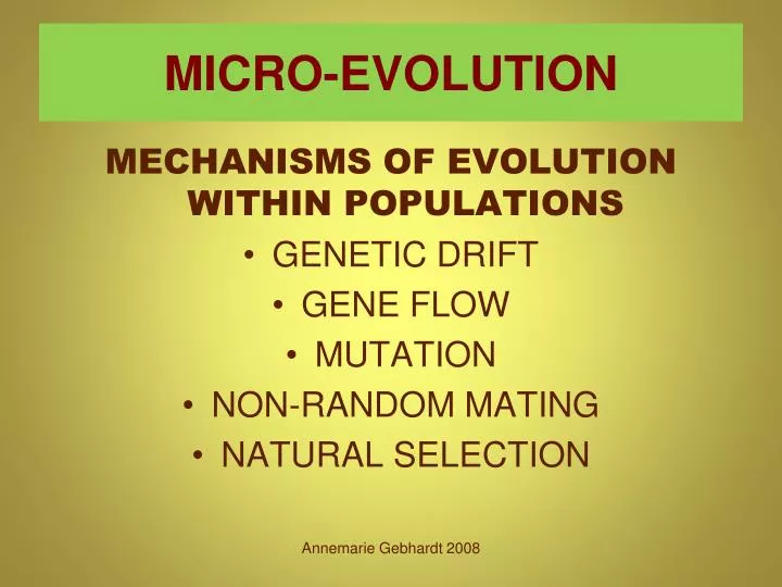 micro evolution