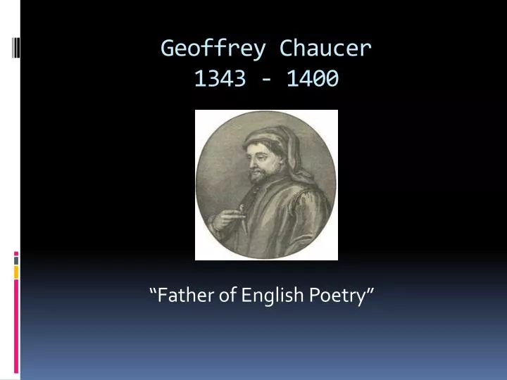 geoffrey chaucer 1343 1400