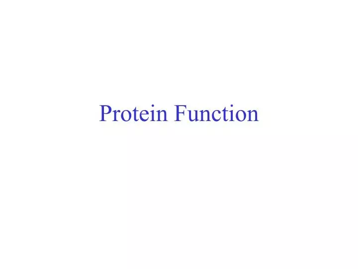 protein function