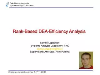 Rank-Based DEA-Efficiency Analysis