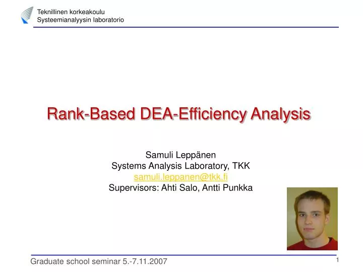 rank based dea efficiency analysis