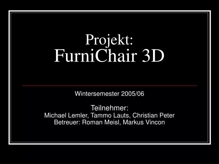 projekt furnichair 3d