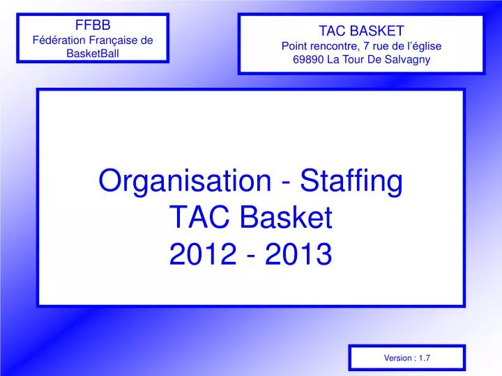 organisation staffing tac basket 2012 2013