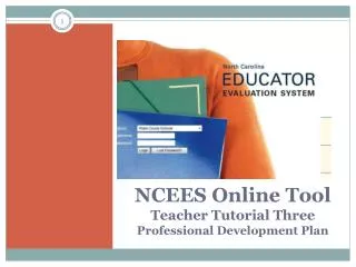 NCEES Online Tool Teacher Tutorial Three Professional Development Plan