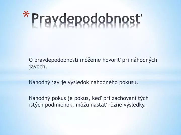 pravdepodobnos