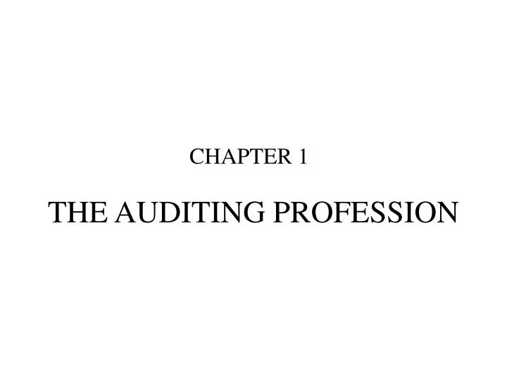the auditing profession