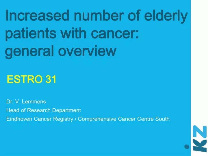 increased number of elderly patients with cancer general overview