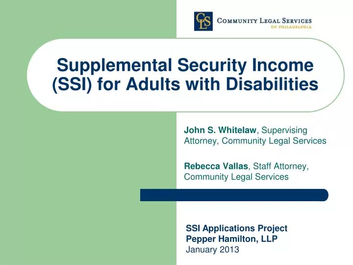 supplemental security income ssi for adults with disabilities