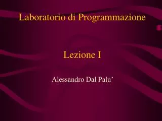 lezione i