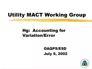 Utility MACT Working Group