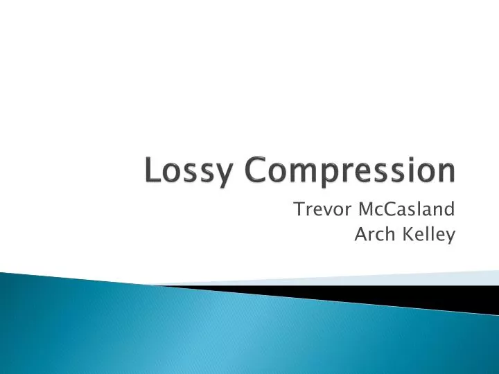 lossy compression