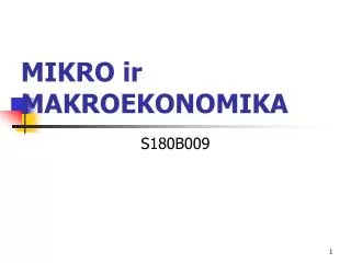 mikro ir makroekonomika