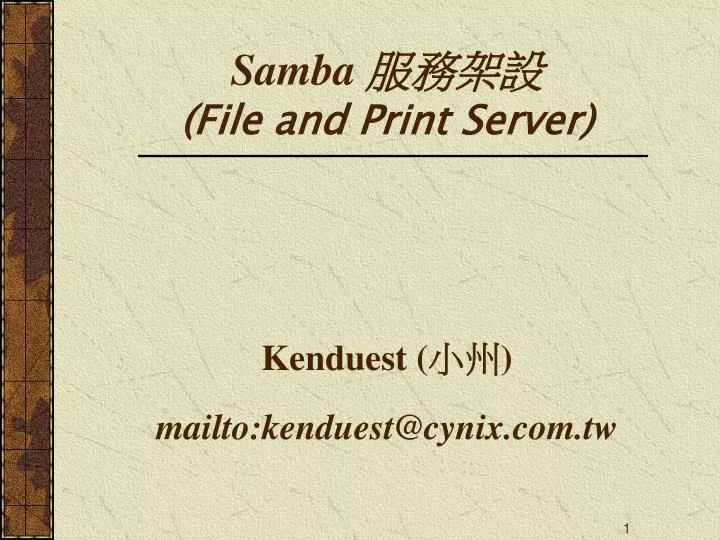 samba file and print server