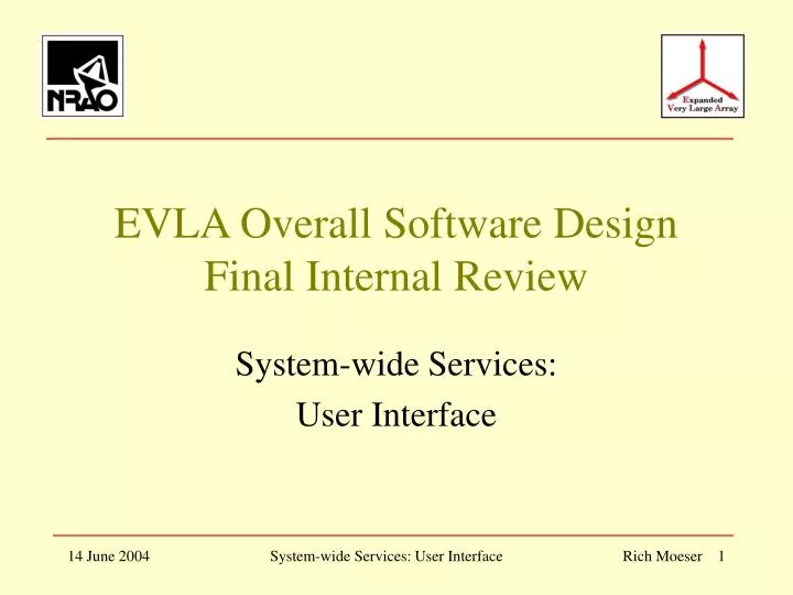 evla overall software design final internal review