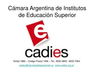 Cámara Argentina de Institutos de Educación Superior