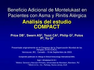 Beneficio Adicional de Montelukast en Pacientes con Asma y Rinitis Alérgica