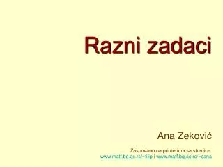 razni zadaci
