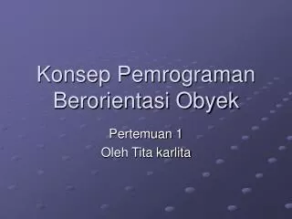 konsep pemrograman berorientasi obyek
