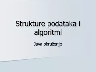 strukture podataka i algoritmi