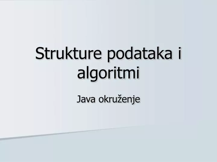 strukture podataka i algoritmi