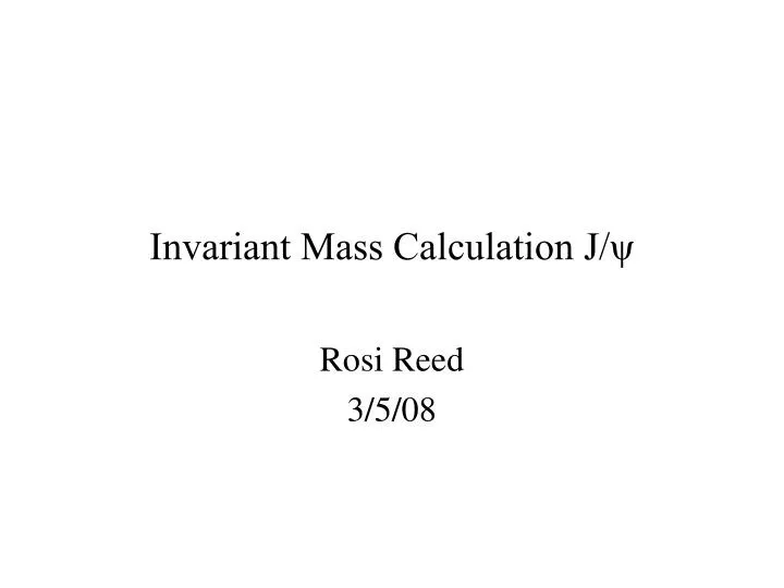 invariant mass calculation j