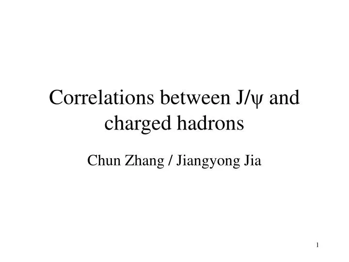 correlations between j and charged hadrons