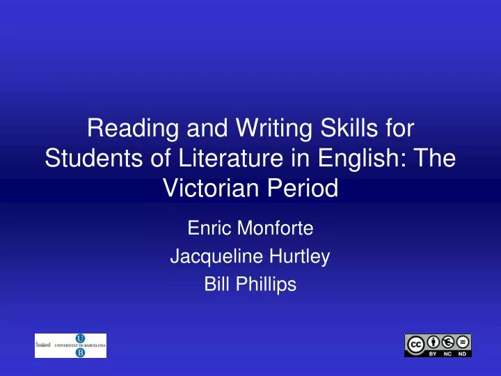 reading and writing skills for students of literature in english the victorian period