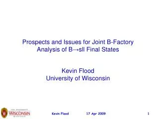 Prospects and Issues for Joint B-Factory Analysis of B ? sll Final States