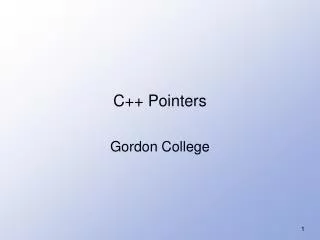 C++ Pointers