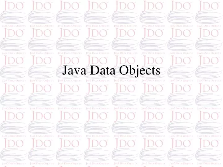 java data objects
