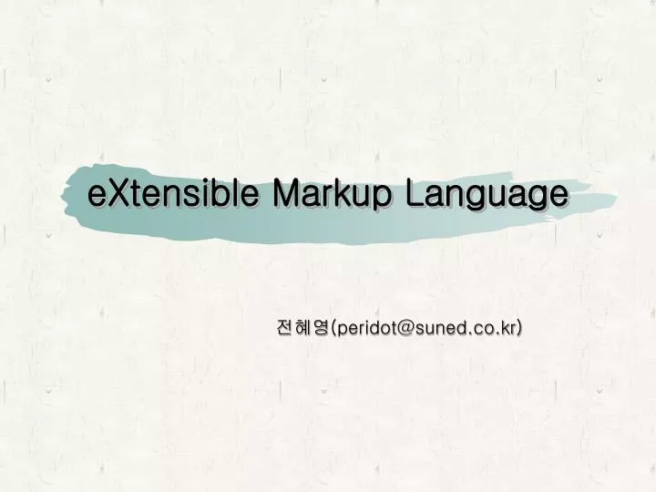 extensible markup language