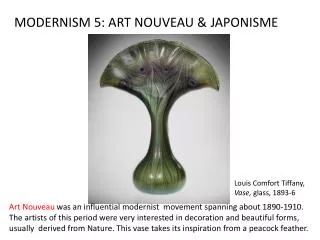 MODERNISM 5: ART NOUVEAU &amp; JAPONISME