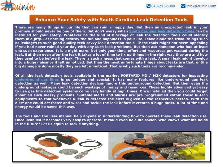 enhance your safety with south carolina leak detection tools