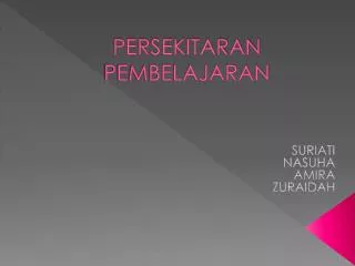persekitaran pembelajaran
