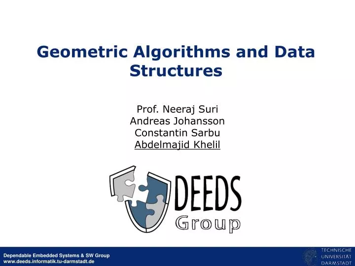 geometric algorithms and data structures
