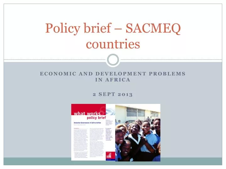 policy brief sacmeq countries