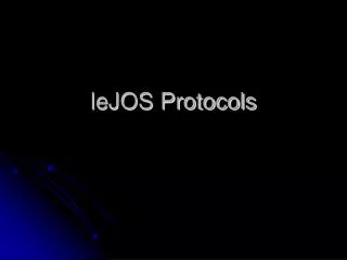 leJOS Protocols
