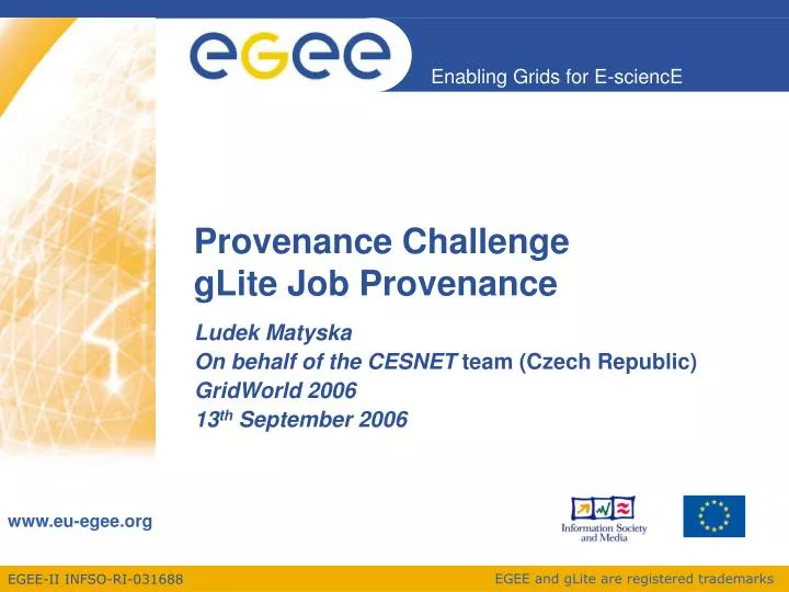 provenance challenge glite job provenance